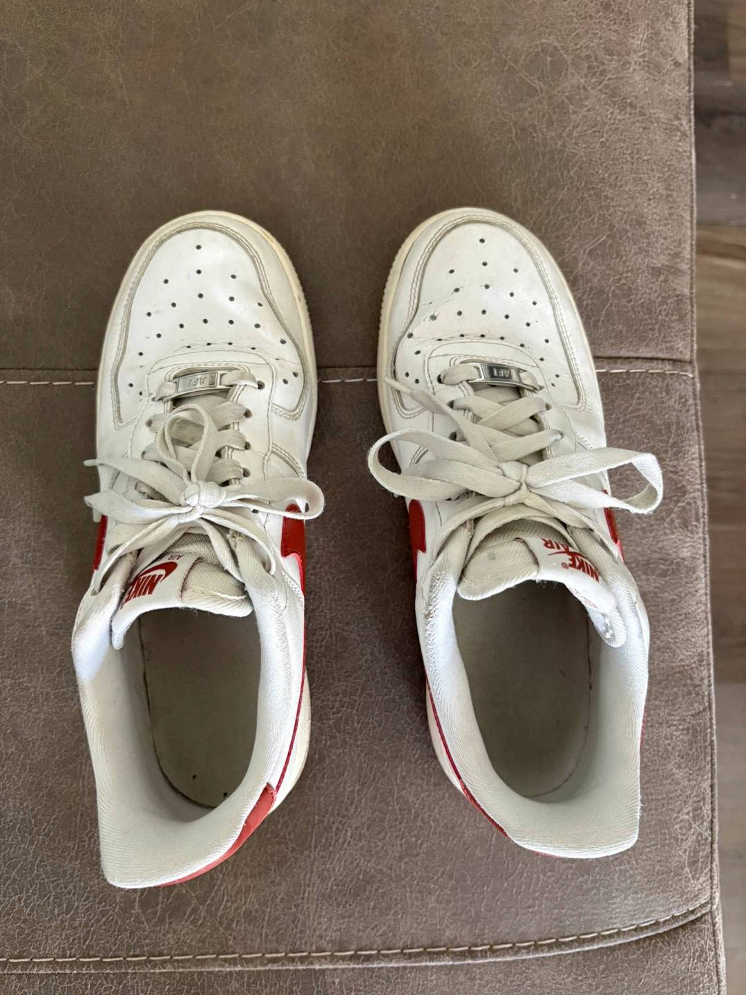 Nike Air Force 1 Low White Red Sneakers women’s US 8.5