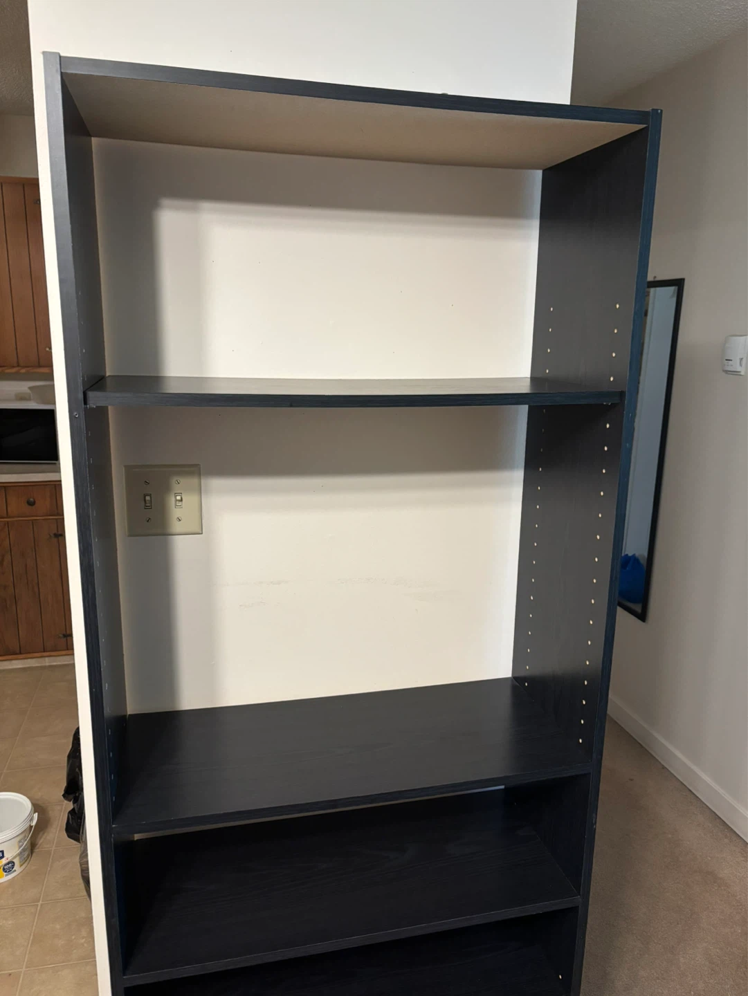 Black 5-Shelf Bookshelf