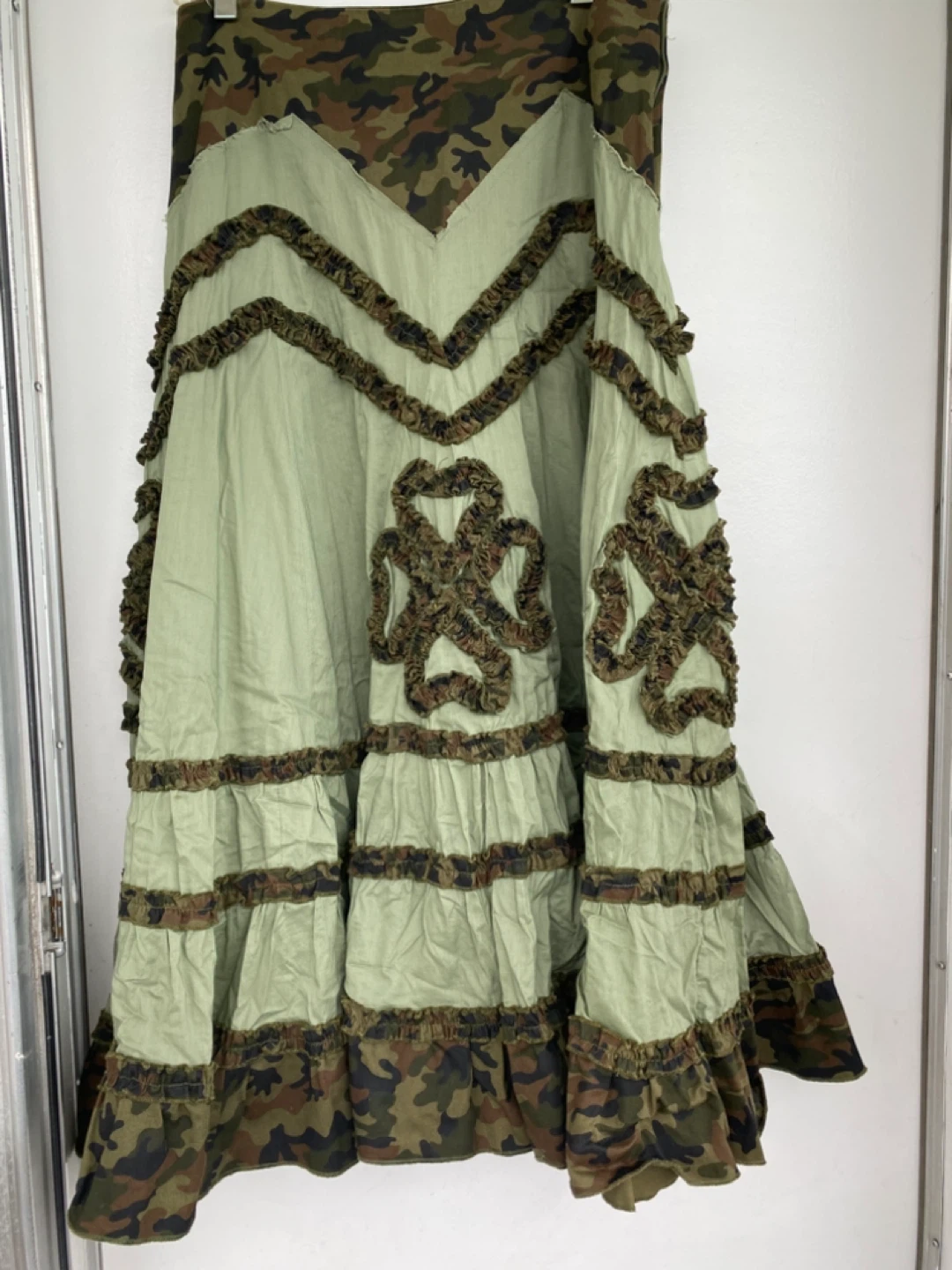Lapis Camouflage Maxi Skirt - Size S