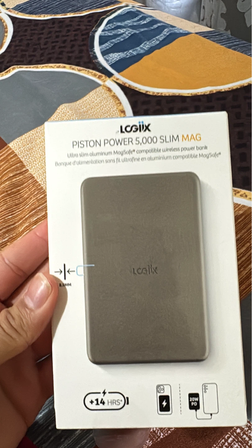 Logiix Piston Power 5,000 Slim Mag Wireless Power Bank