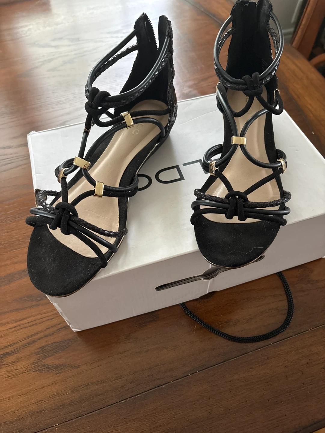 ALDO Black Gladiator Sandals - photo 2