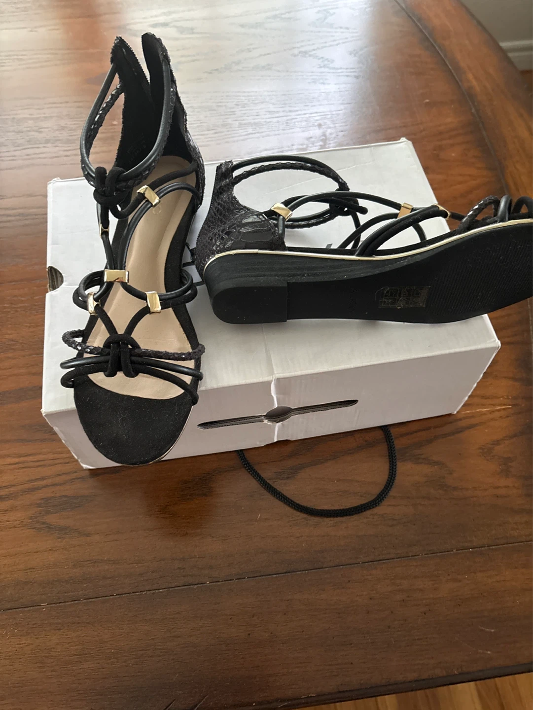 ALDO Black Gladiator Sandals - photo 3