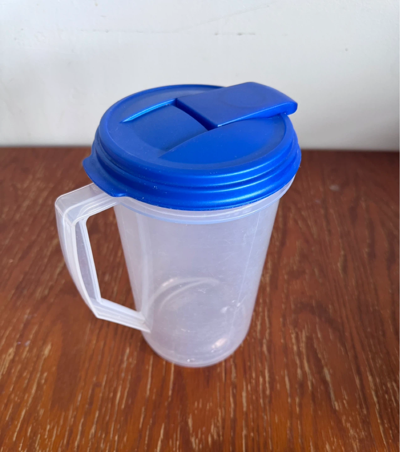 Clear Plastic Pitcher with Blue Lid - photo 3