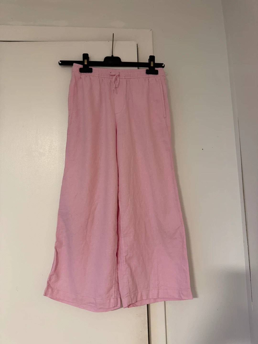 Old Navy Pink Linen Blend Cropped Pants Size M - photo 2