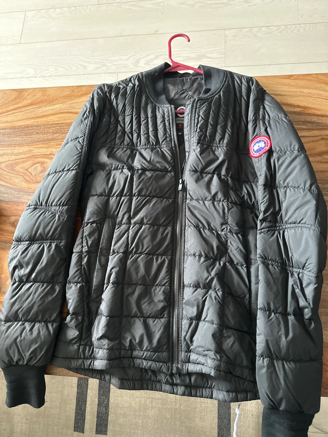 Canada Goose Black Bomber Jacket - Size L