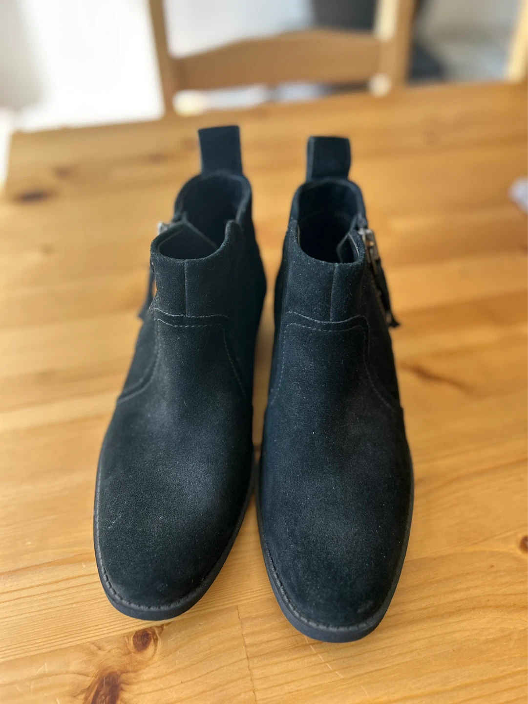 UGG Black Suede Ankle Boots with Side Zippers - photo 2