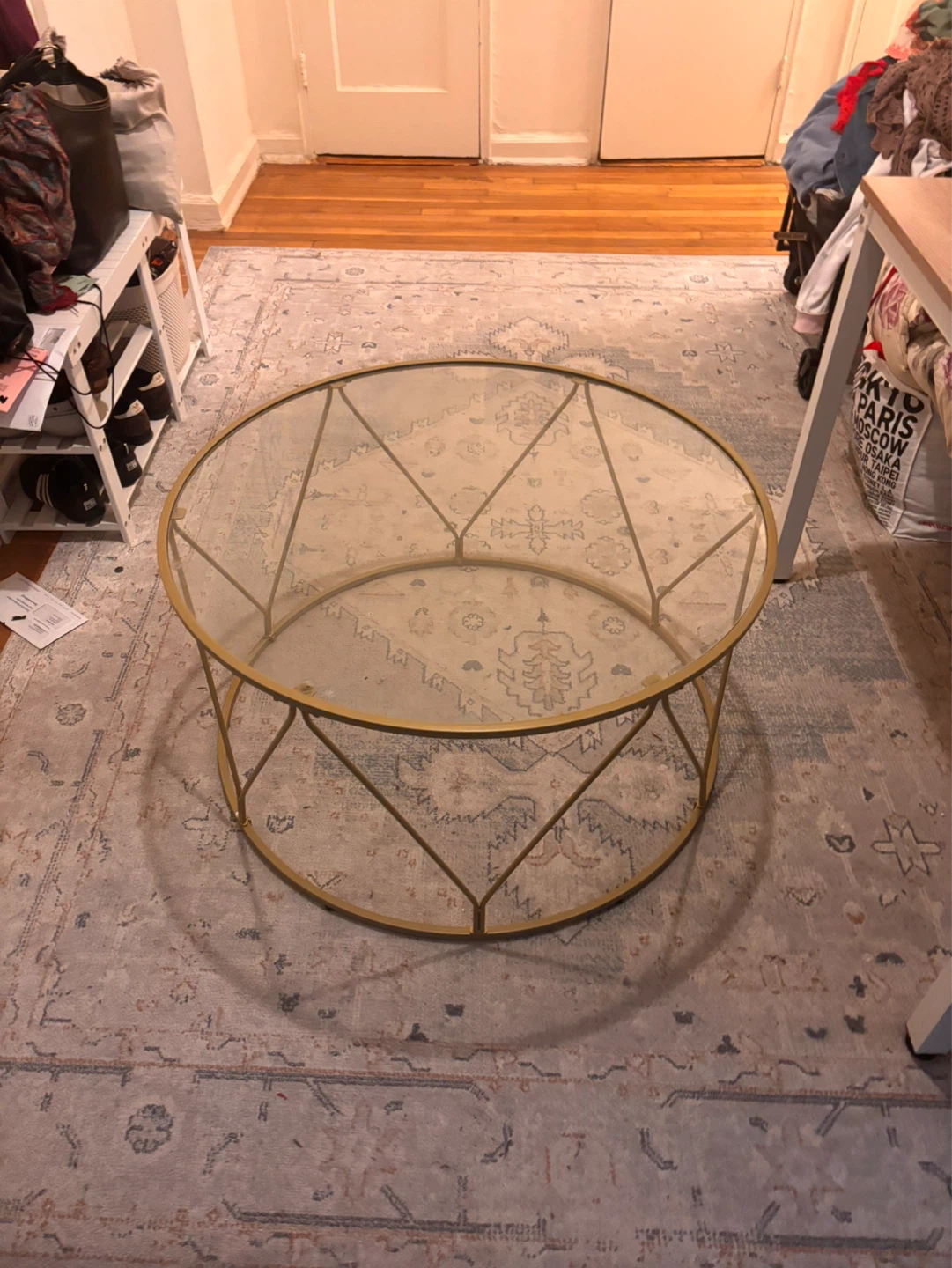 Round Coffee Table with Glass Top - photo 4