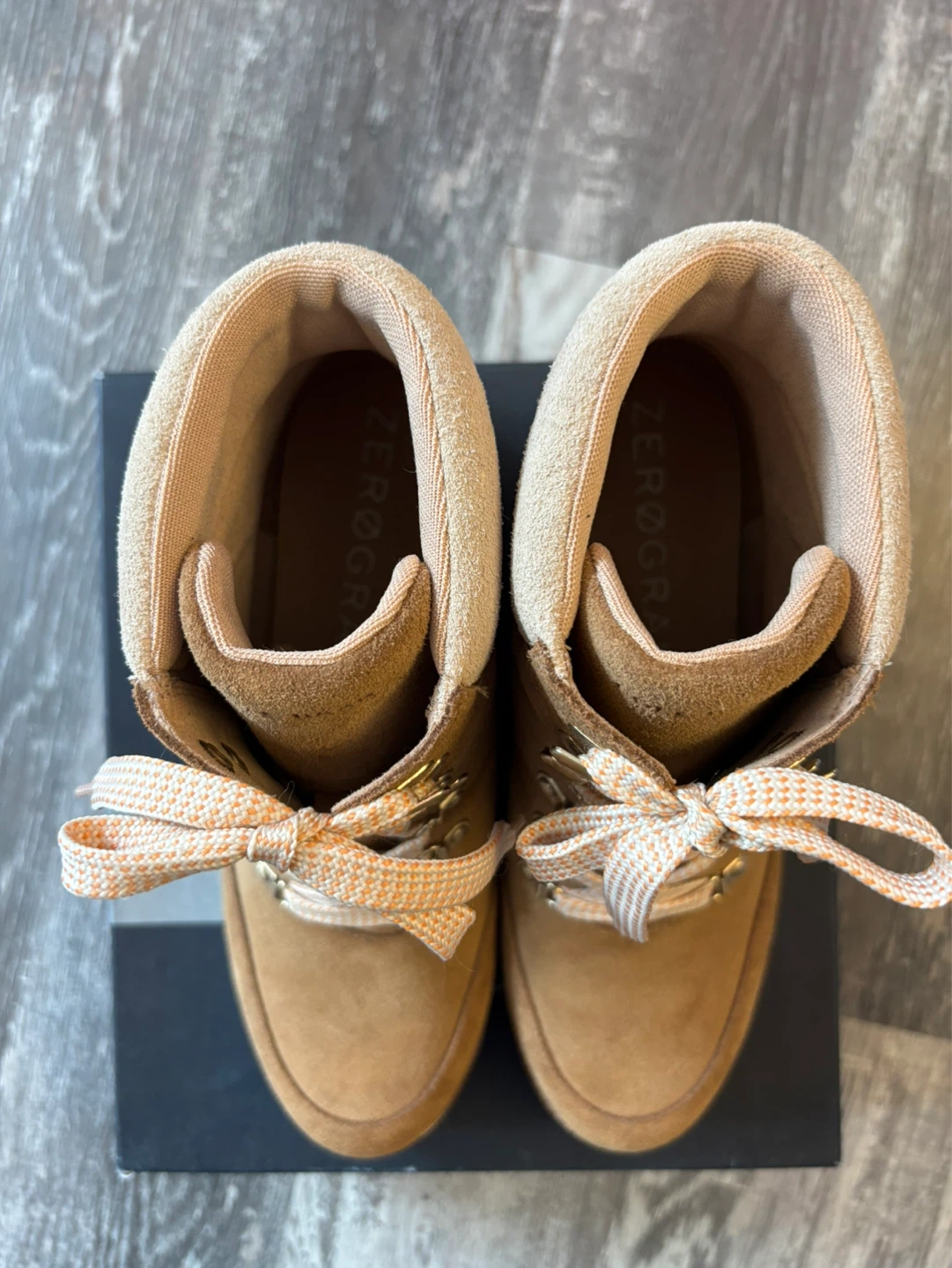 Cole Haan Tan Suede Lace-Up Ankle Boots - photo 5