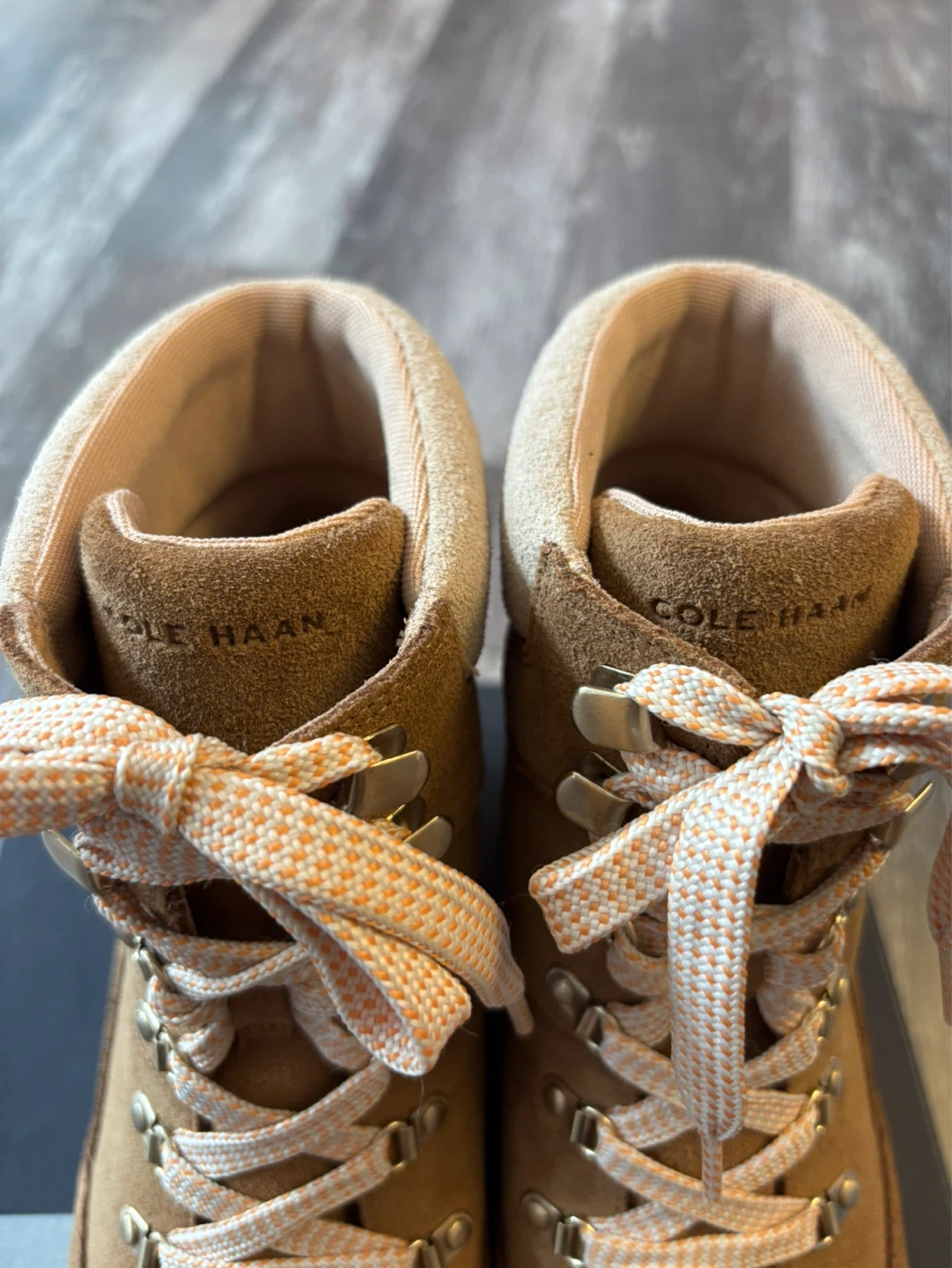 Cole Haan Tan Suede Lace-Up Ankle Boots - photo 4