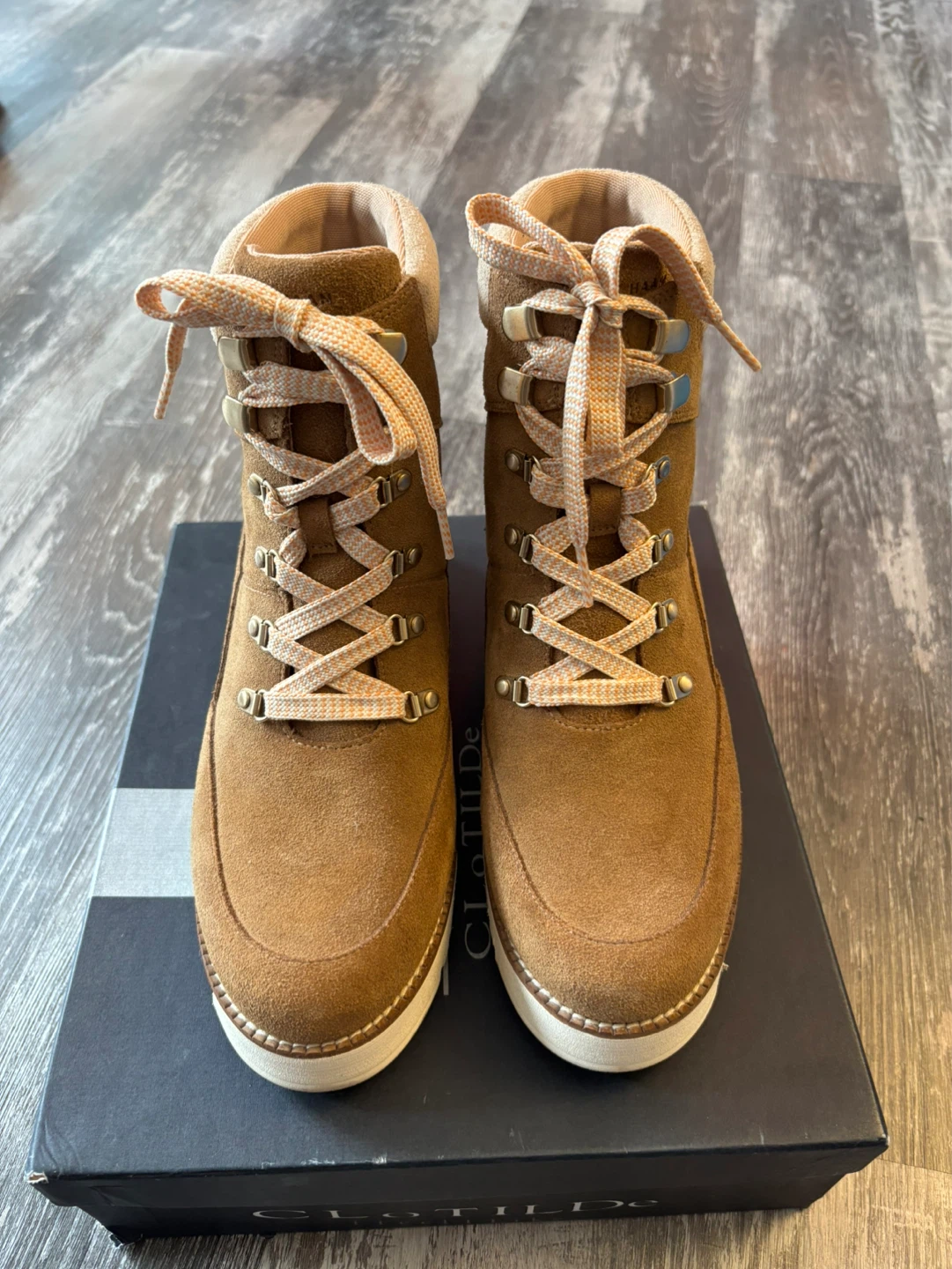 Cole Haan Tan Suede Lace-Up Ankle Boots - photo 3