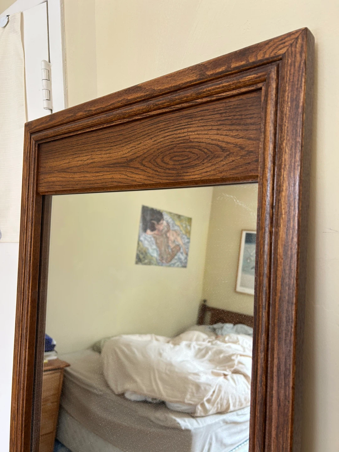 Vintage Solid Oak Dressing Mirror - photo 2