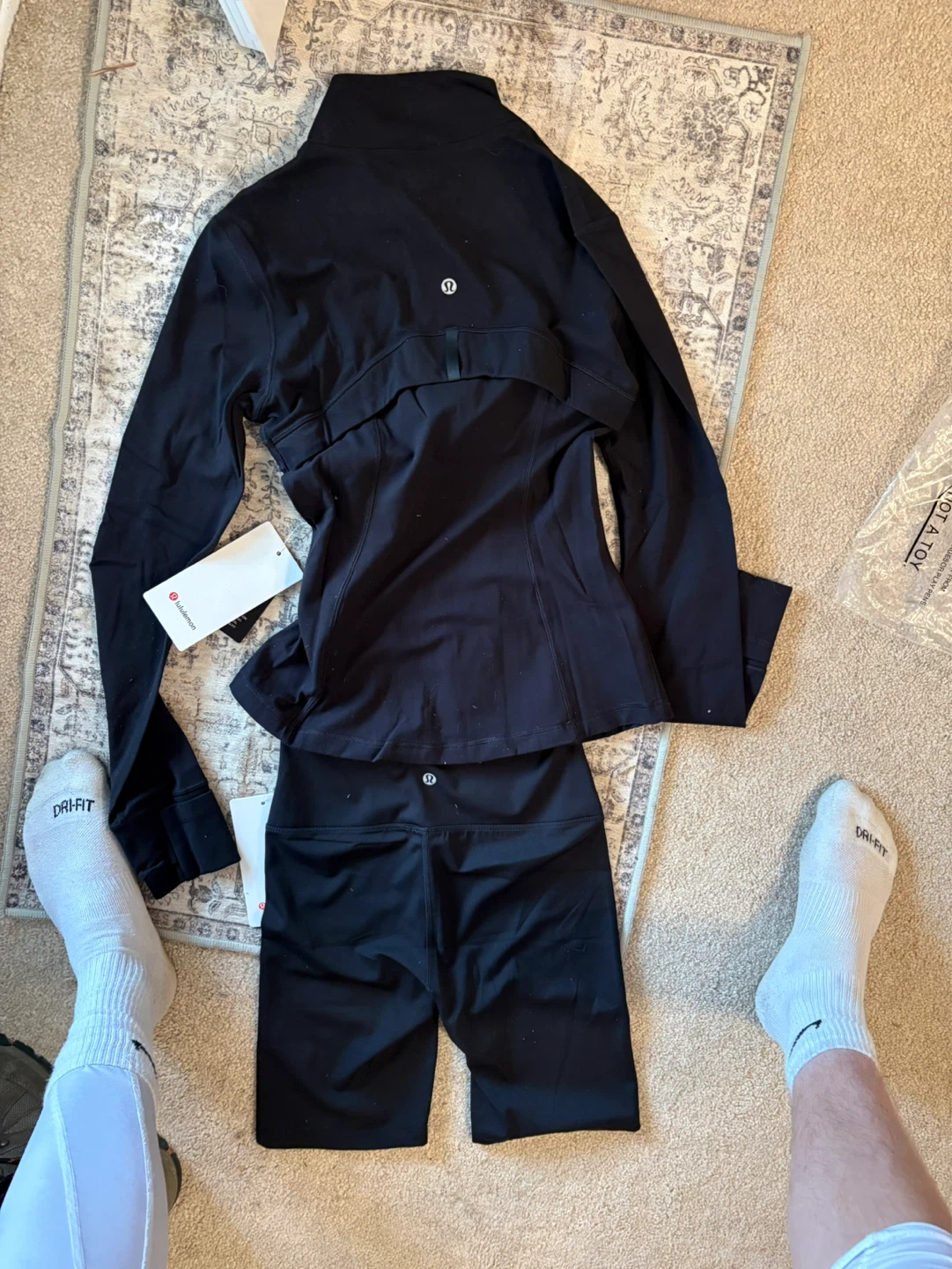 Lululemon Black Jacket and Shorts Set - Size 6 - photo 2