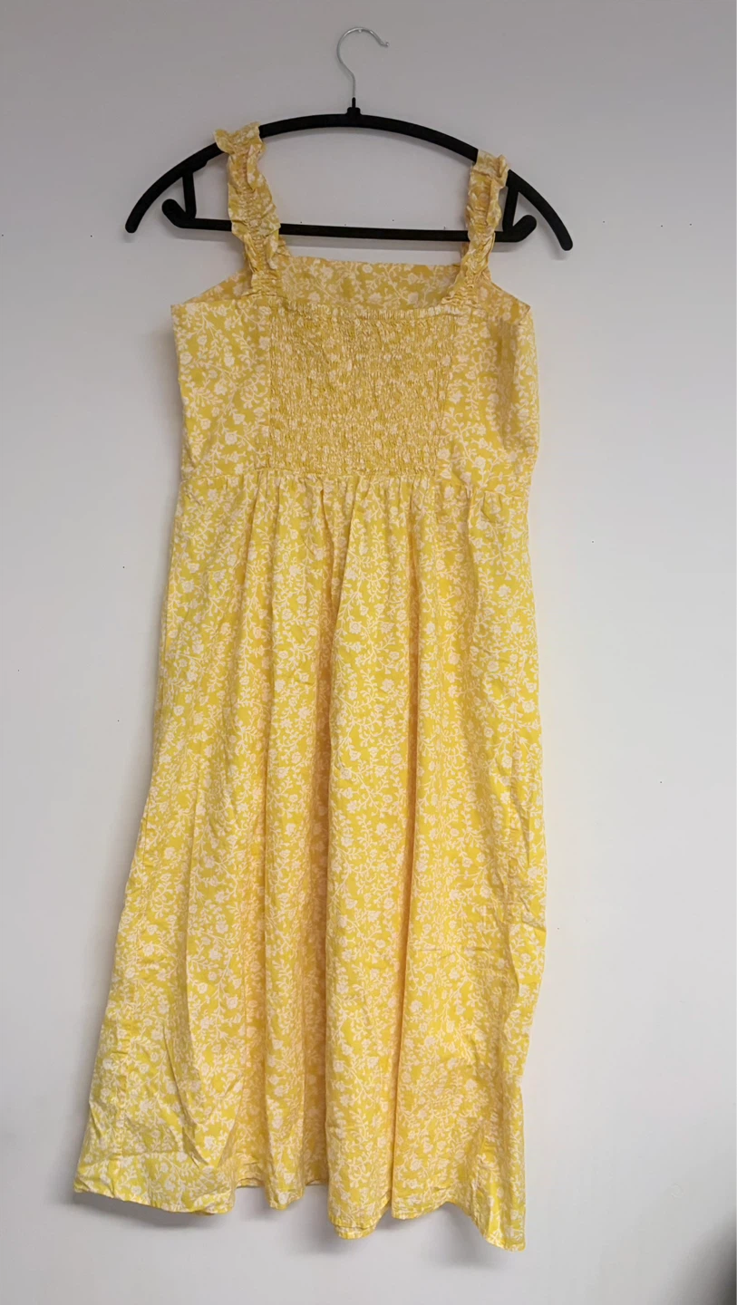 H&M Yellow Floral Smocked Sundress -Size S - photo 2