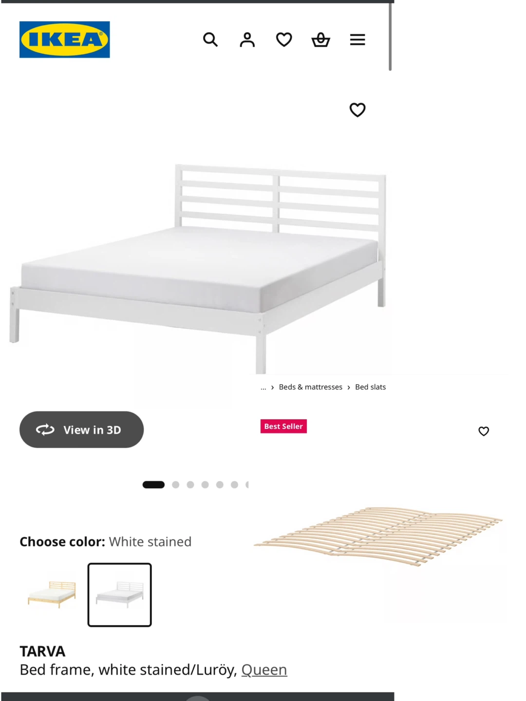 IKEA TARVA Queen Bed Frame & base