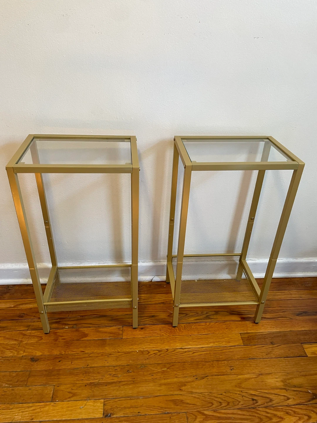 Glass Top Side Tables(Set of 2) $40