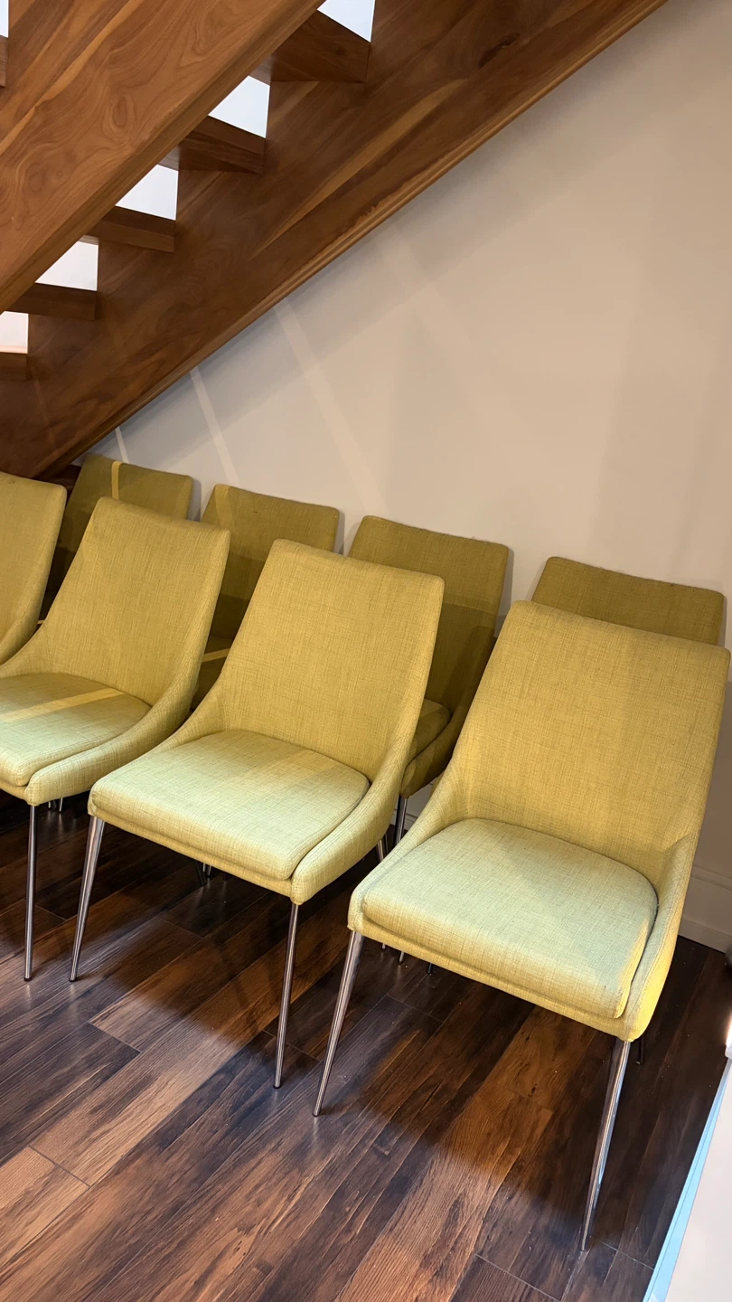 light green chairs set
