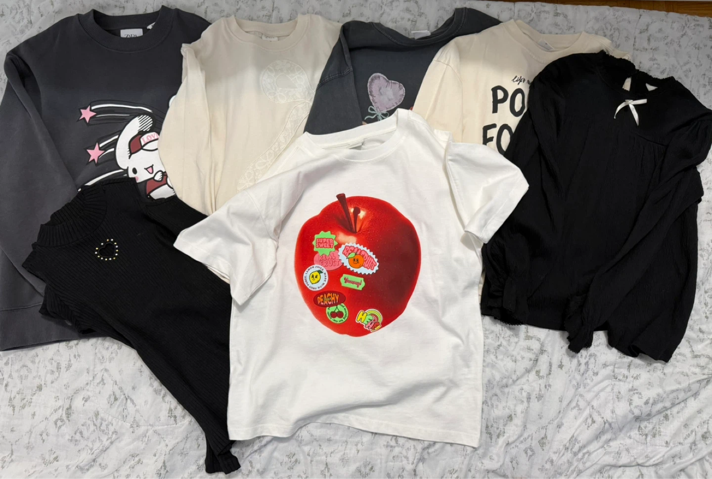 Bundle of girls' clothing - jackets, tops, and jumpsuits - photo 3