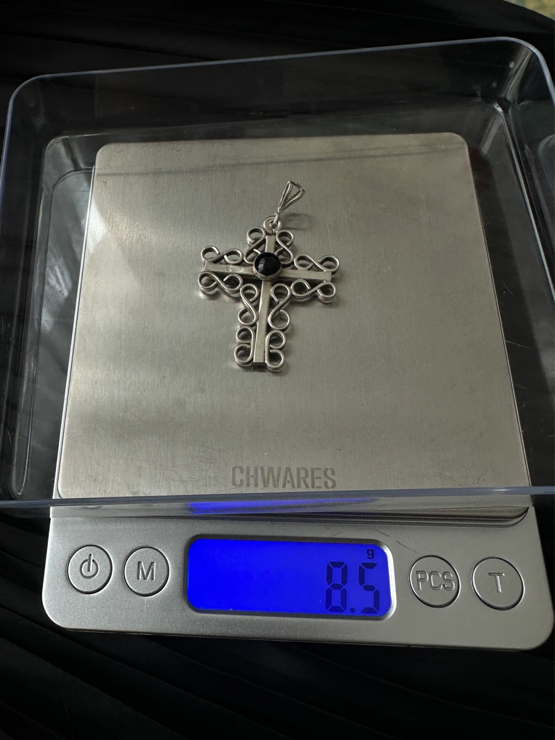 Sterling Silver Onyx Cross Pendant - photo 5