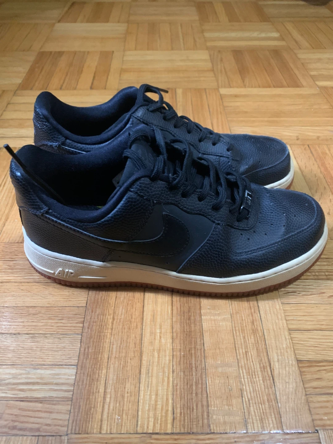 Nike Air Force 1 Low Black Leather Sneakers - photo 2