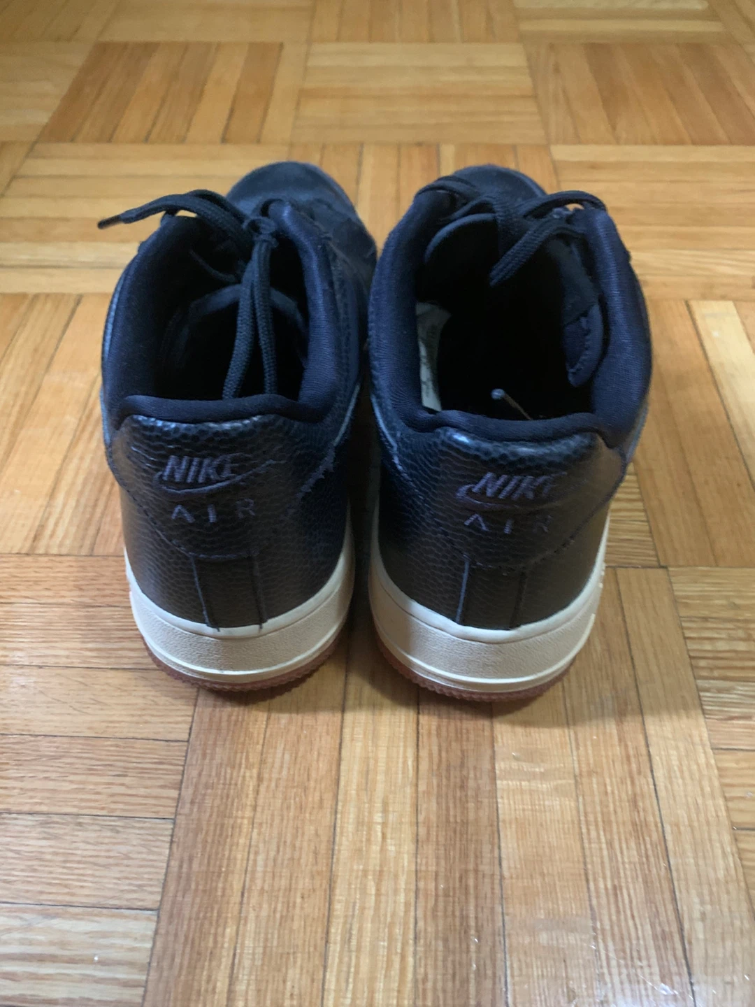 Nike Air Force 1 Low Black Leather Sneakers - photo 4