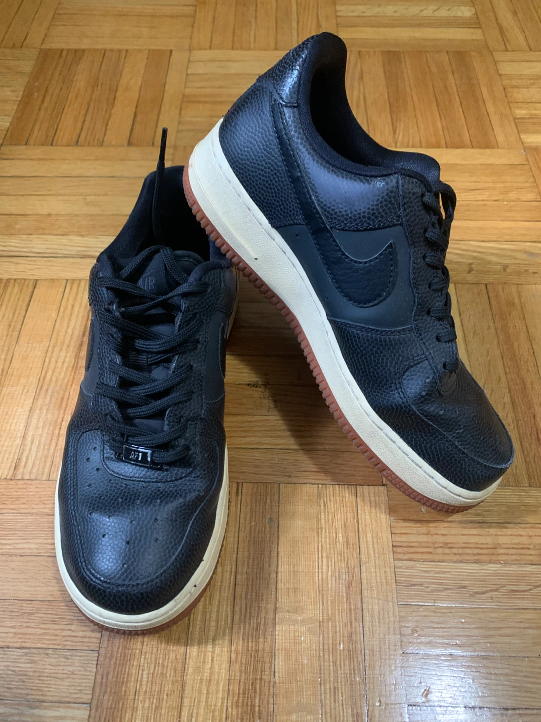 Nike Air Force 1 Low Black Leather Sneakers