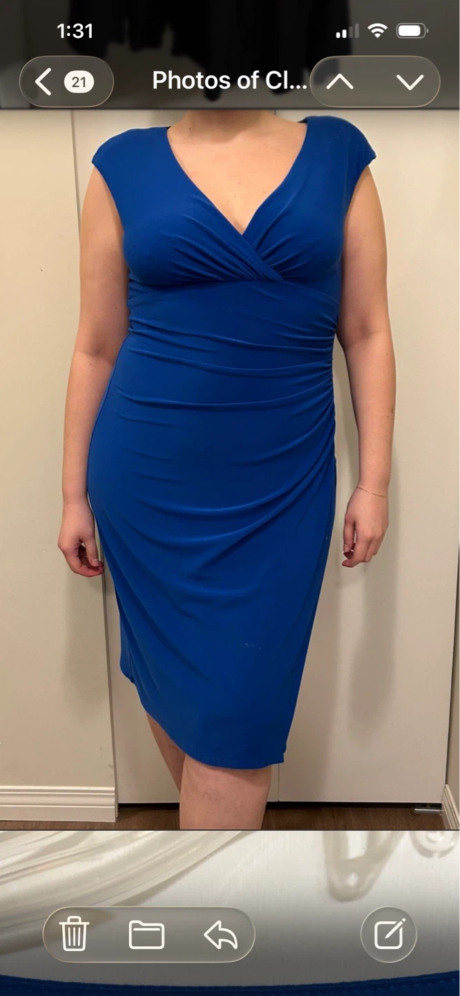 Lauren Ralph Lauren Blue Sheath Dress Size 12