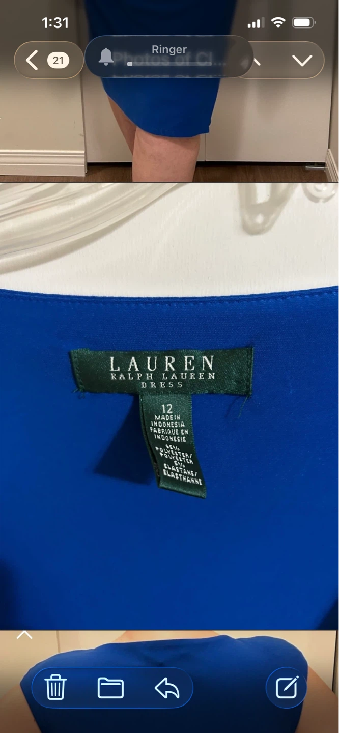 Lauren Ralph Lauren Blue Sheath Dress Size 12 - photo 2