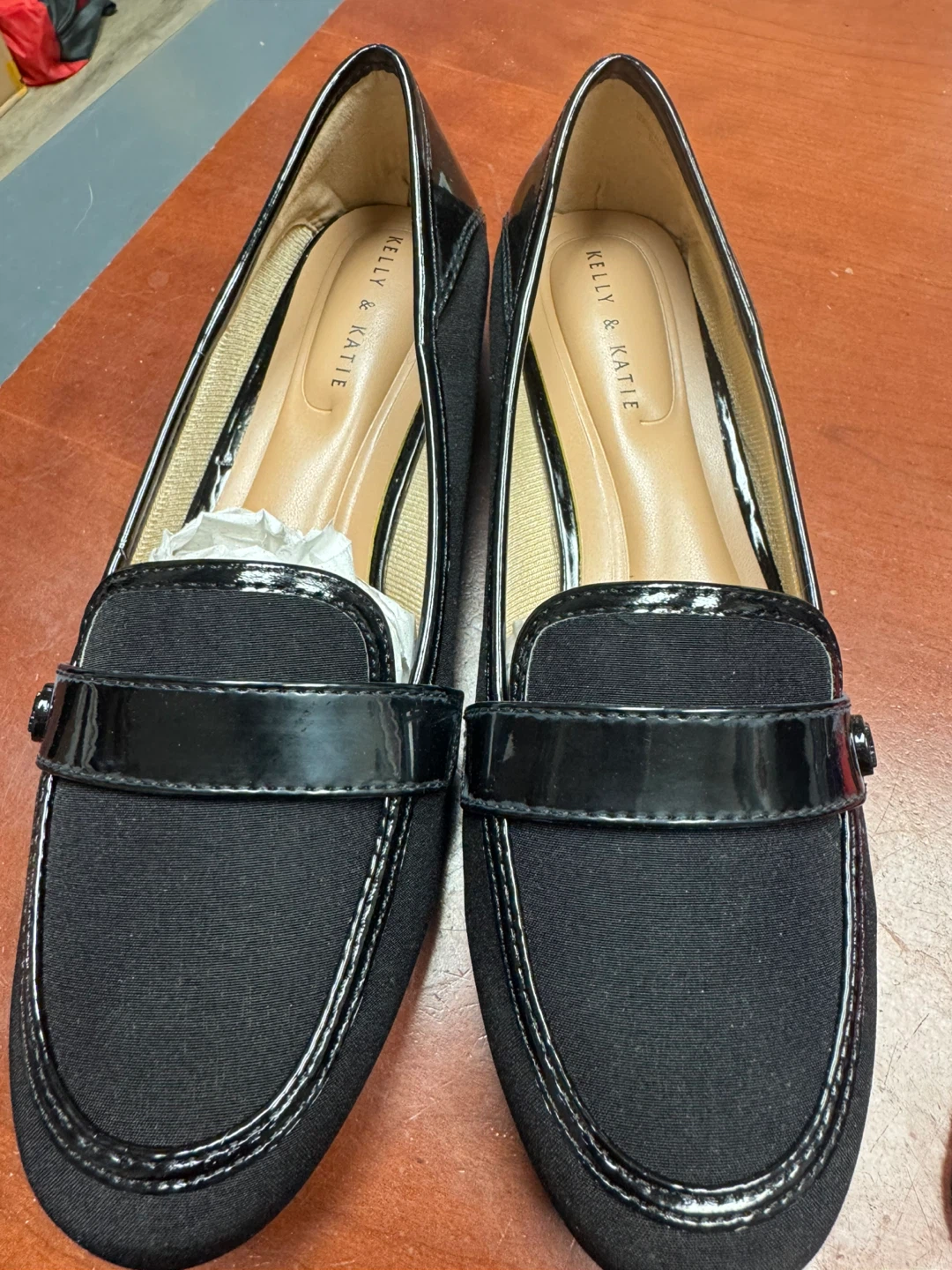 Kelly & Katie Black Loafer Flats