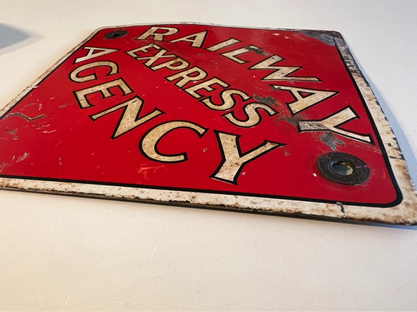 Vintage Railway Express Agency Metal Sign - photo 5