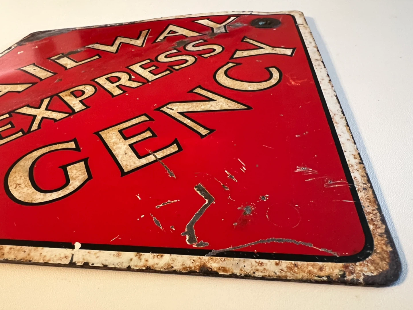 Vintage Railway Express Agency Metal Sign - photo 4