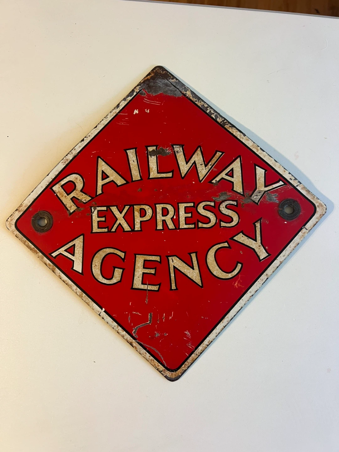 Vintage Railway Express Agency Metal Sign