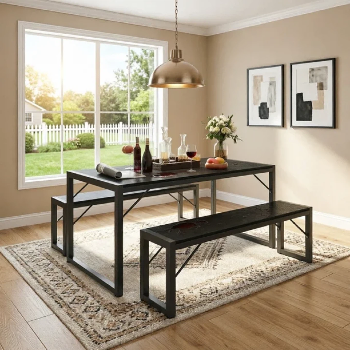 Aiho 3-Piece Dining Table Set
