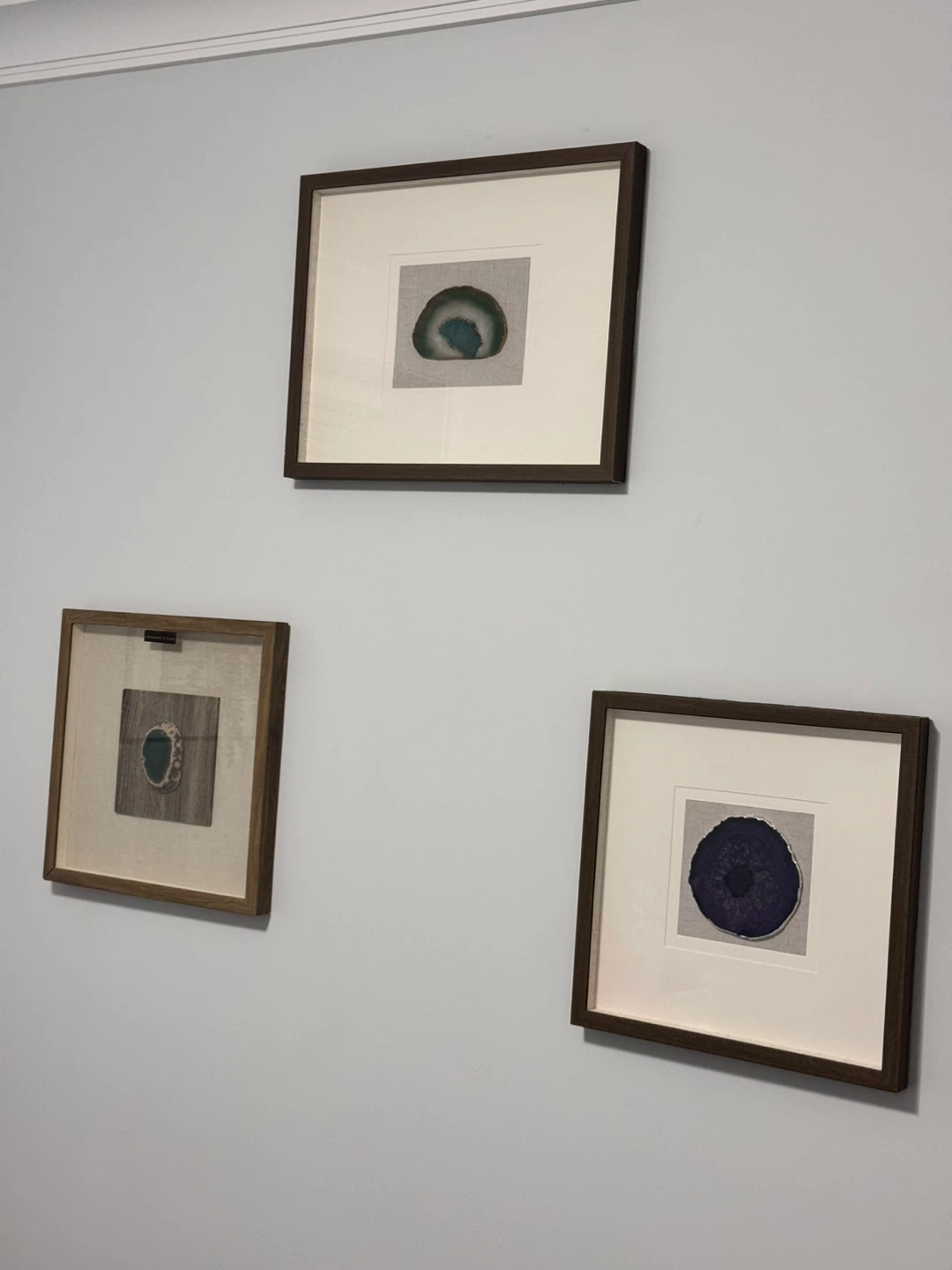 Set of 3 Framed Agate Slice Wall Art (each)
