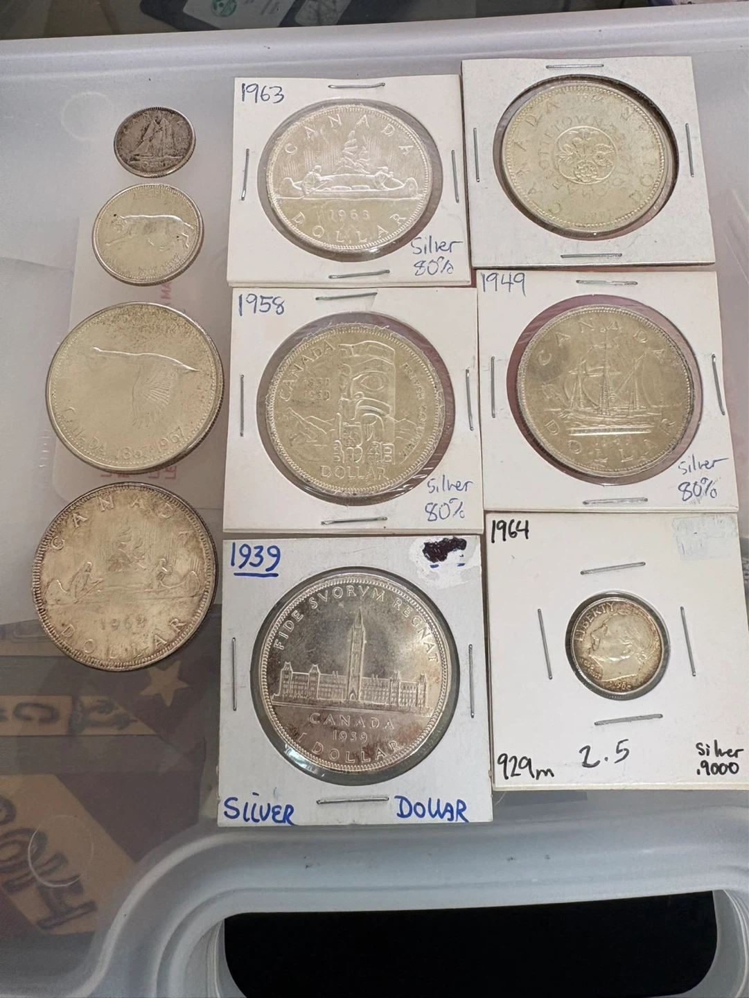 Collection of Canadian Silver Dollars lot
