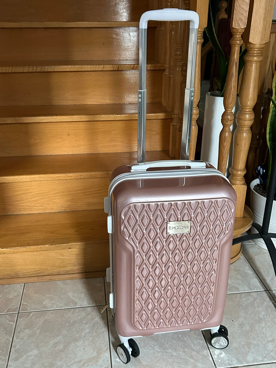 Bebe Rose Gold Hardshell Carry-On Luggage - photo 2
