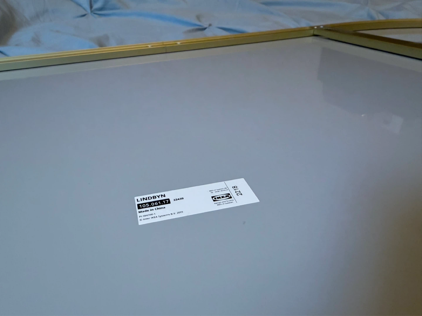 IKEA LINDBYN mirror brass/gold frame - photo 3