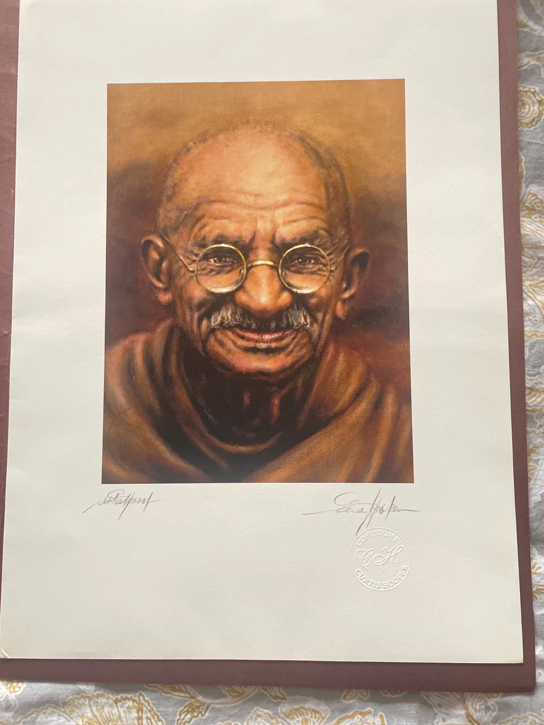 Curtis Hooper Gandhi Portrait Print