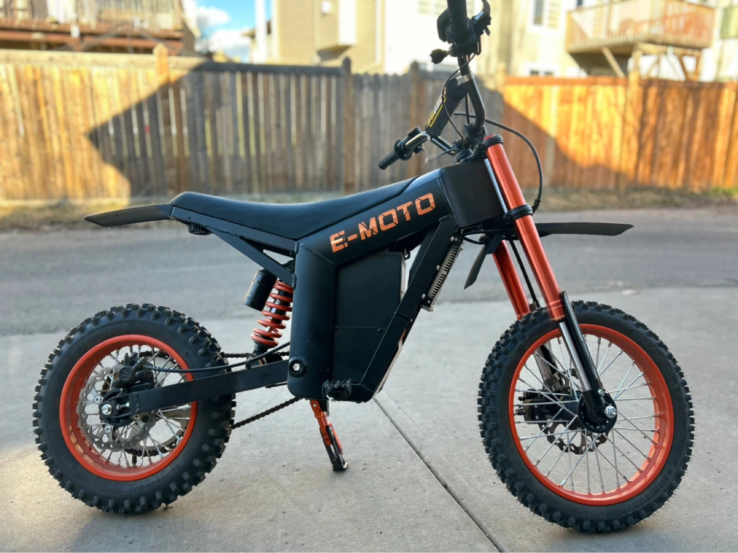 E-MOTO Electric Dirt Bike Orange - photo 2