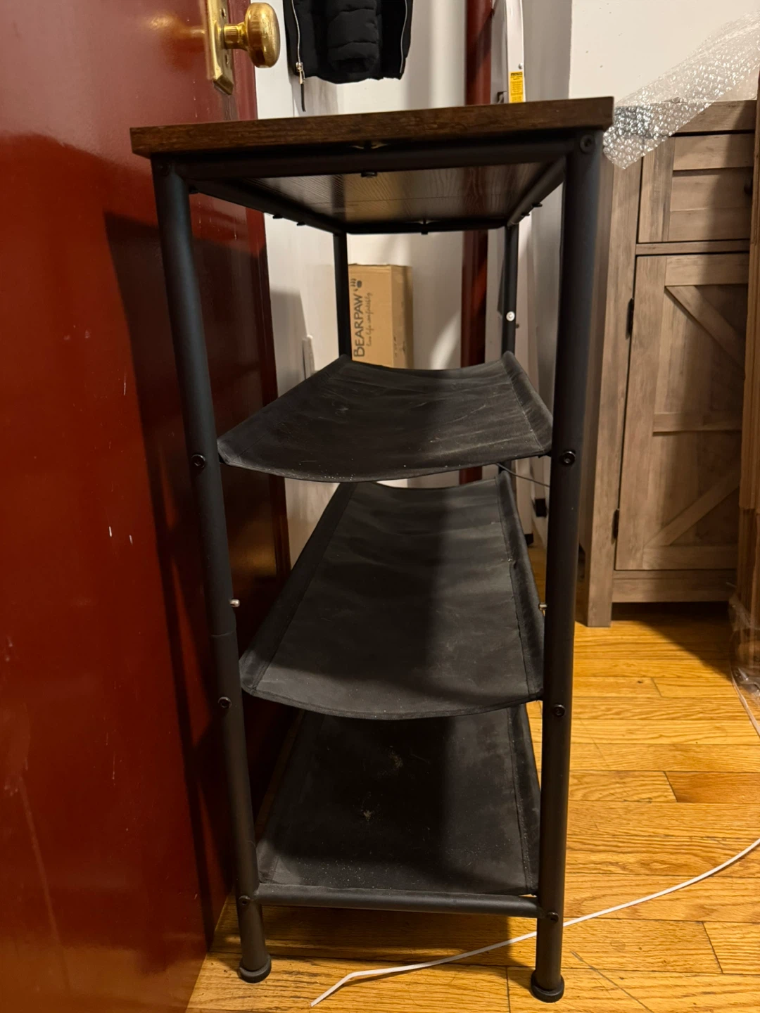 3-Tier Shoe Rack with Wood Top - photo 2