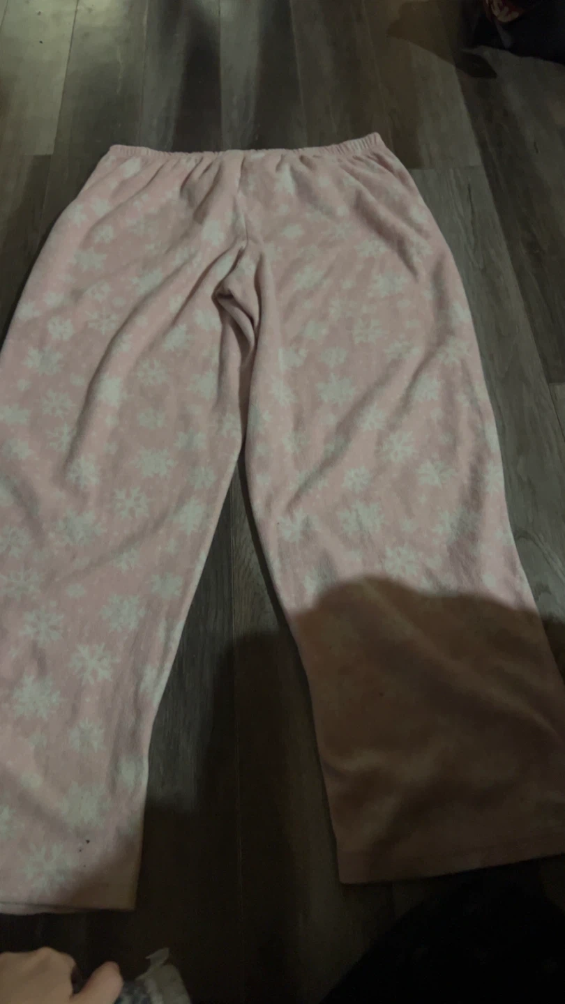 Pantalons de pyjama roses avec flocons de neige - photo 2