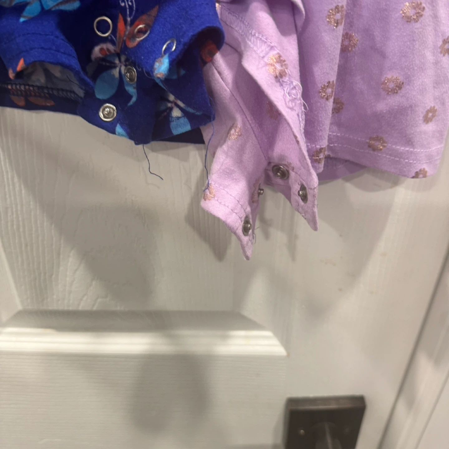 Picapino Girls Rompers - Blue Butterfly & Lavender Flower Print - photo 3