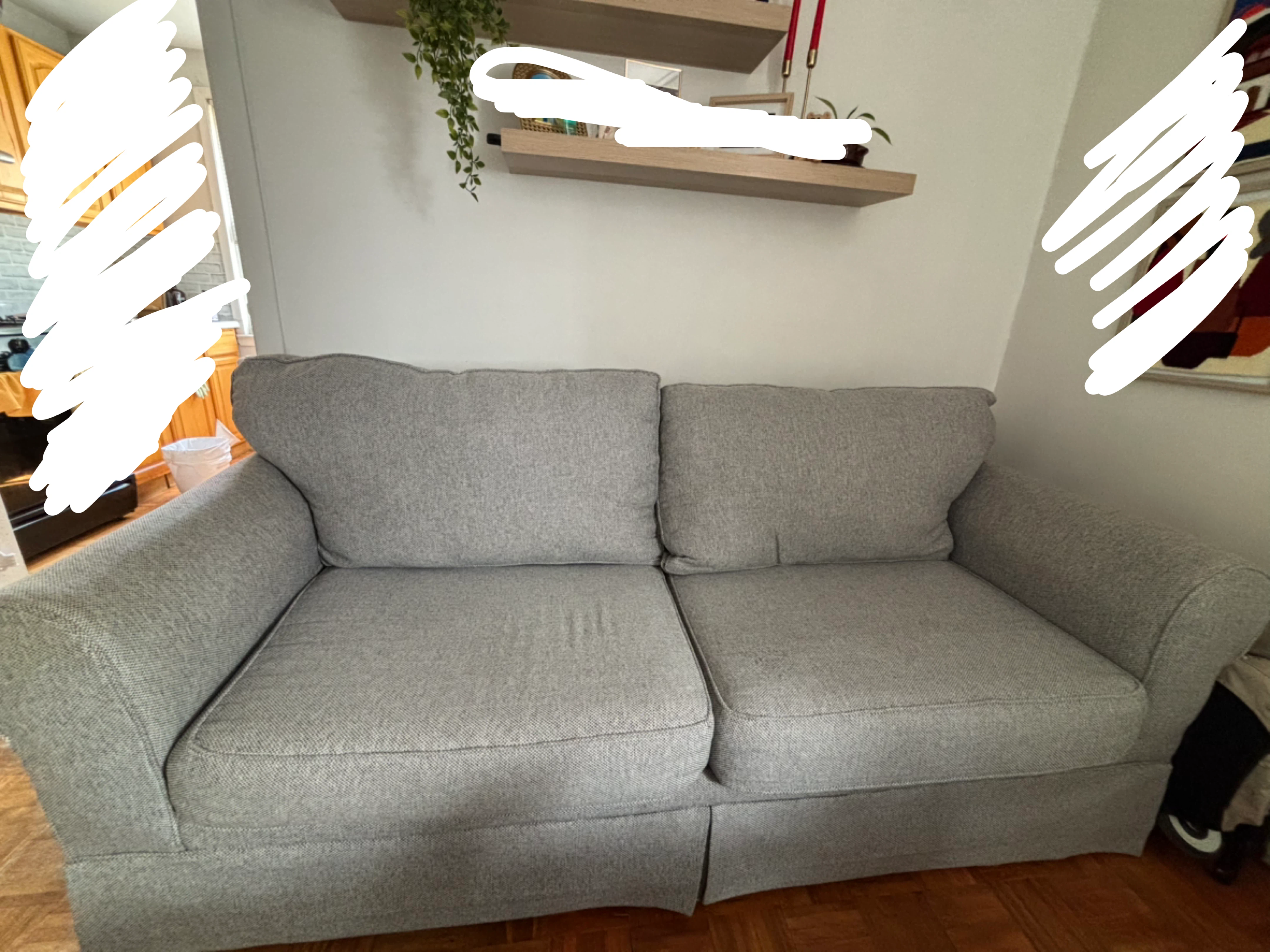 Gray Two-Seater Sofa - photo 2