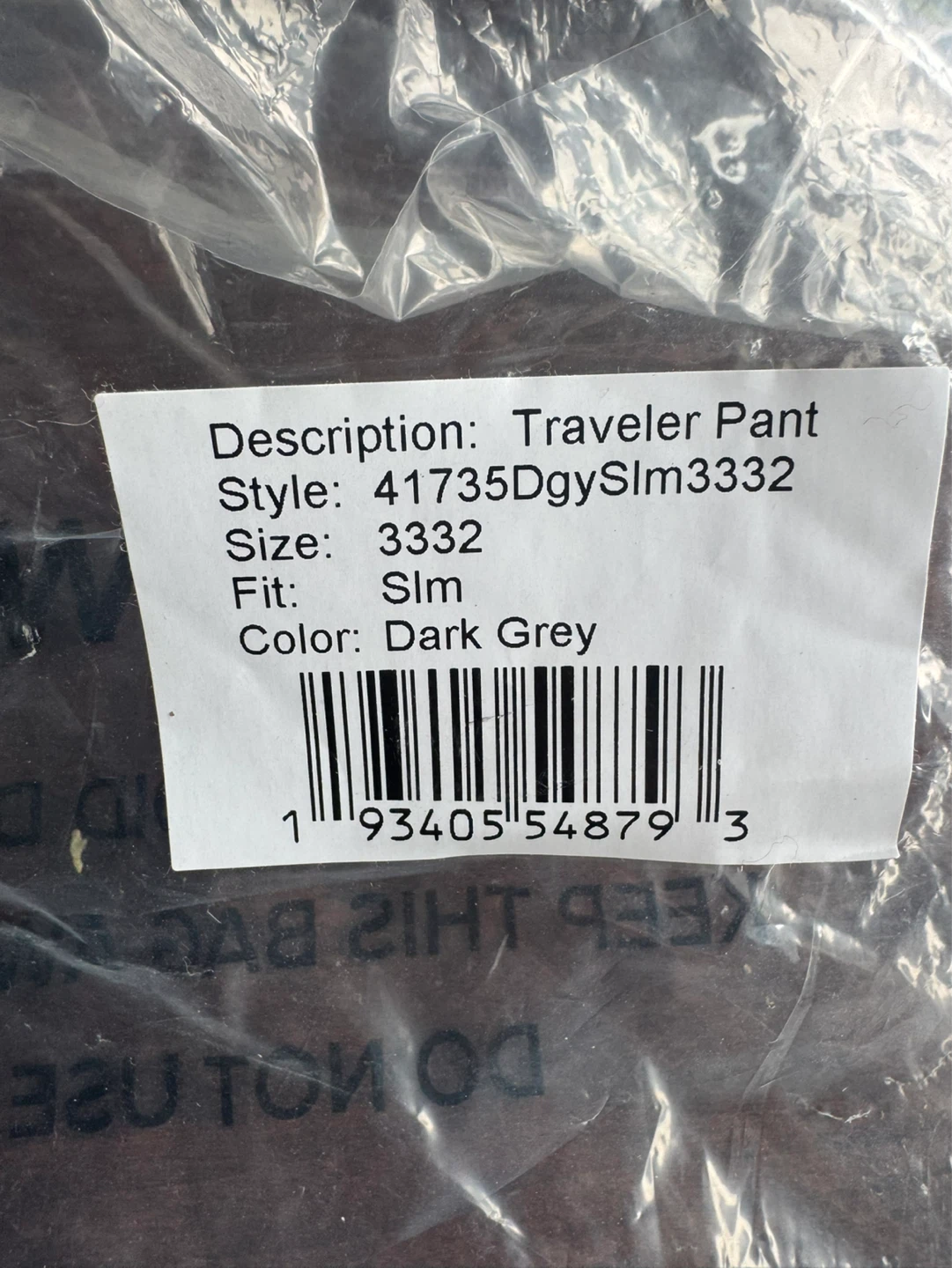 UNTUCKit Traveler Pant - Dark Grey - Slim Fit - Size 3332 - photo 3