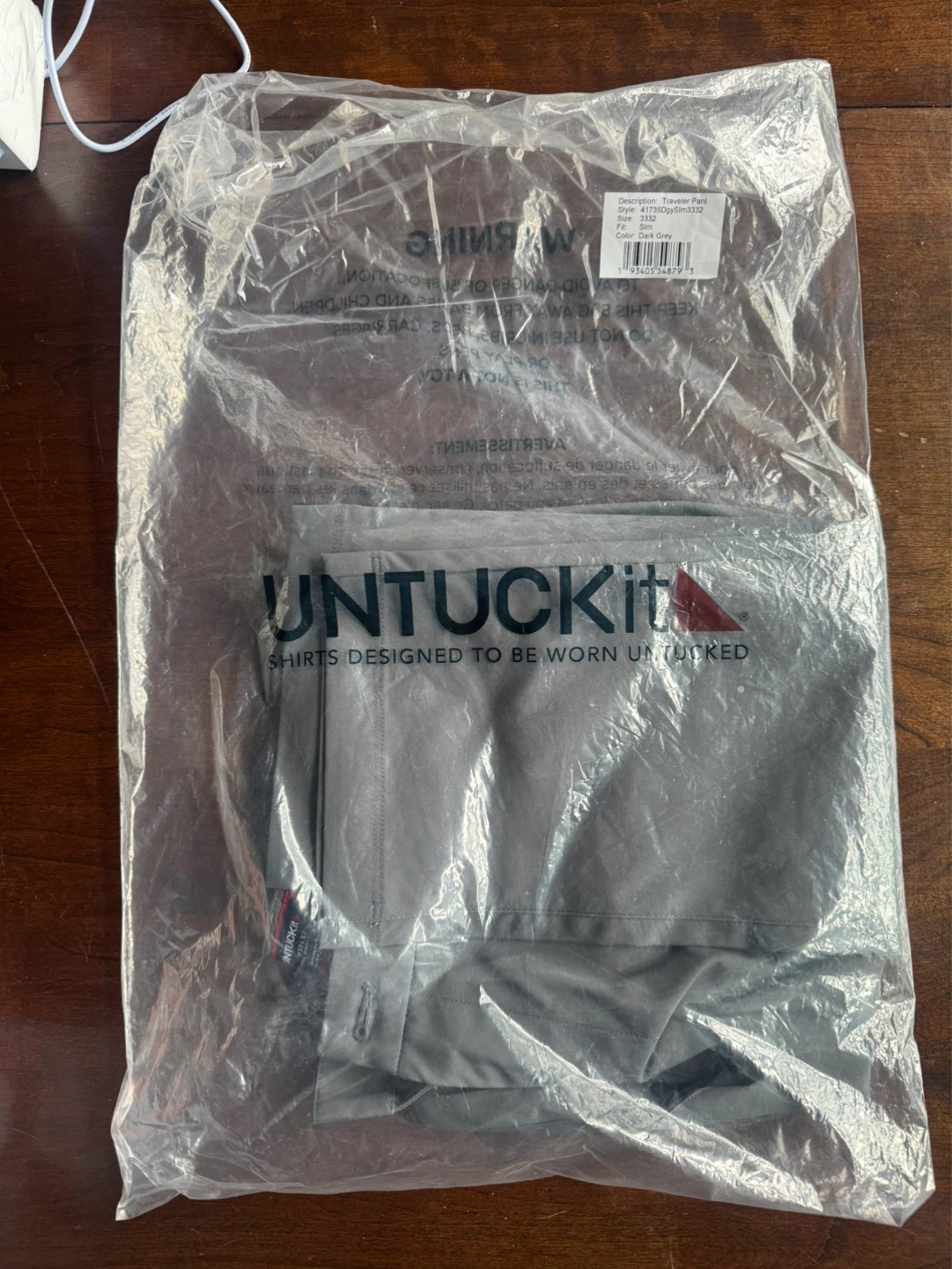 UNTUCKit Traveler Pant - Dark Grey - Slim Fit - Size 3332 - photo 4