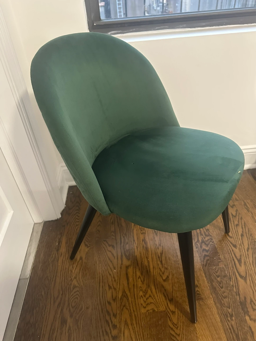 FREE Velvet Accent Chair - Dark Green