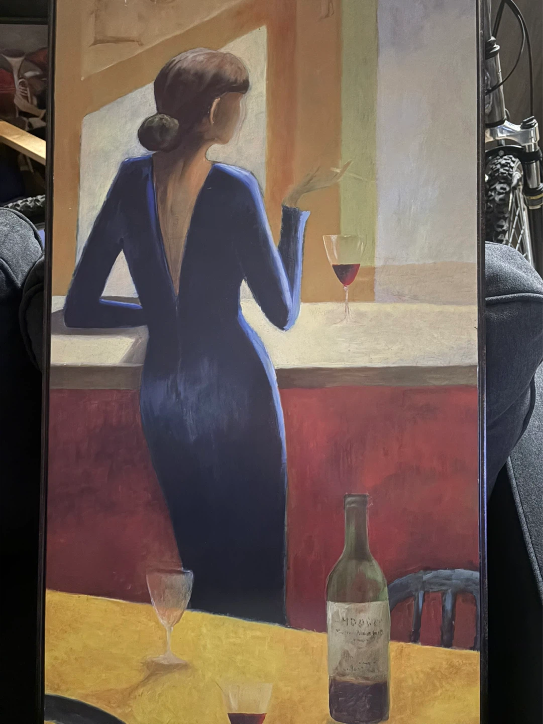 Framed Art Print - "Woman with Wine"
