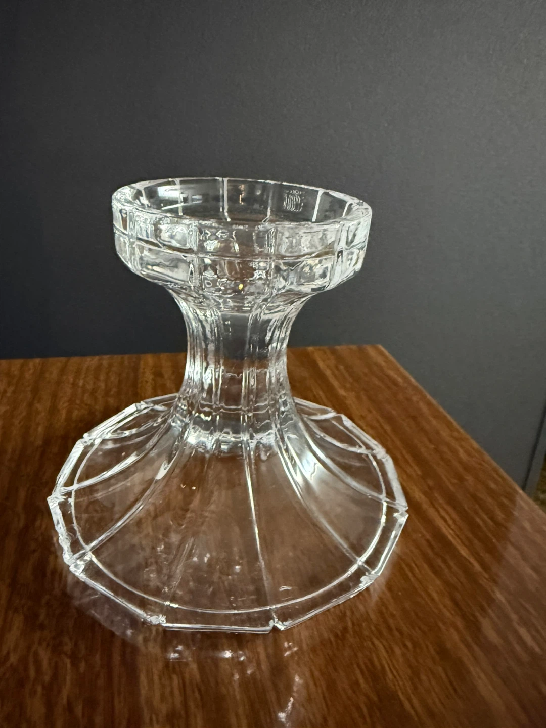 Clear Glass Candle Holder - photo 4