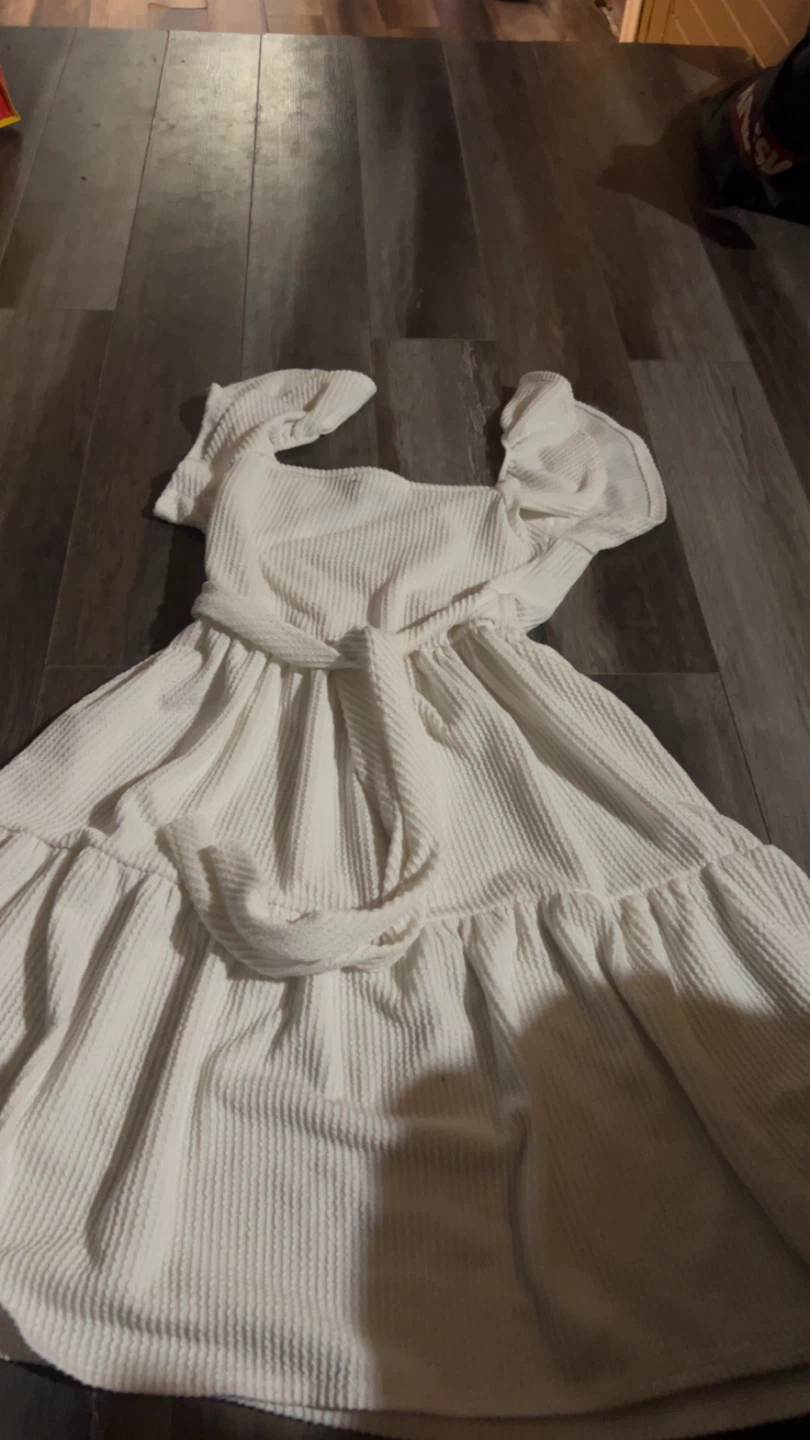 Robe blanche à volants - photo 2