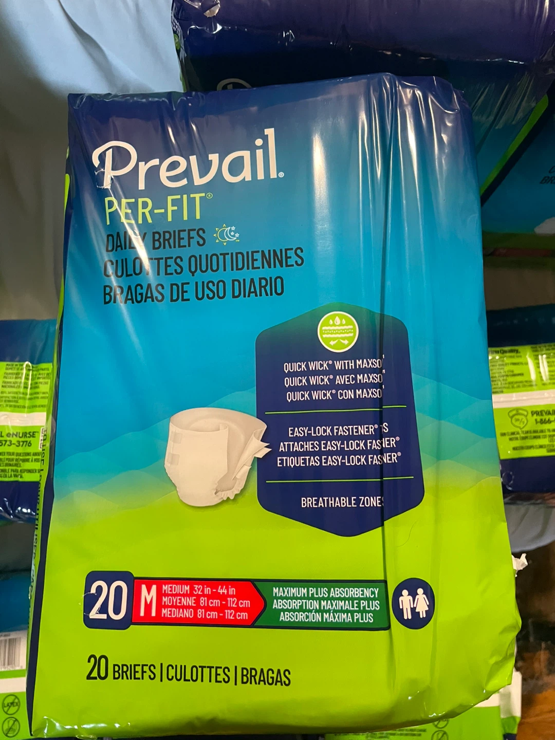 Prevail Per-Fit Daily Briefs - Medium (20 ct)