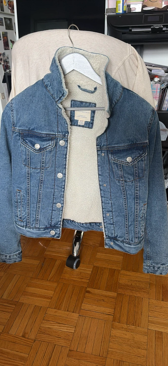 Aeropostale Sherpa Lined Denim Jacket XS
